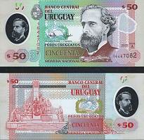 *50 Pesos Uruguay 2020-21, P102 UNC polymer - Kliknutím na obrázok zatvorte -